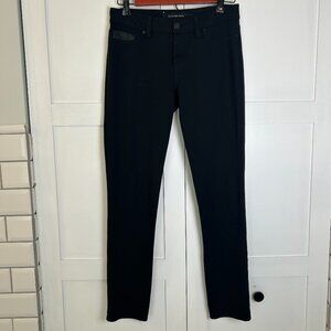 Calvin Klein Jeans Ponte Skinny Pants with Faux Leather Pocket - Size 4